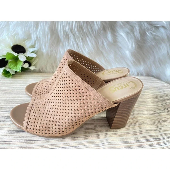 Circus by Sam Edelman Womens Tan Slip-On Open Toe Clog Sandals US 9.5 Boho - Picture 3 of 12